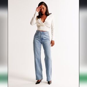 Abercrombie & Fitch Light Blue Straight Leg Jeans